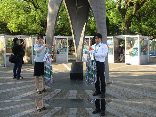【土橋支店・中広支店】原爆ドームへの千羽鶴奉納プロジェクトを実施しました